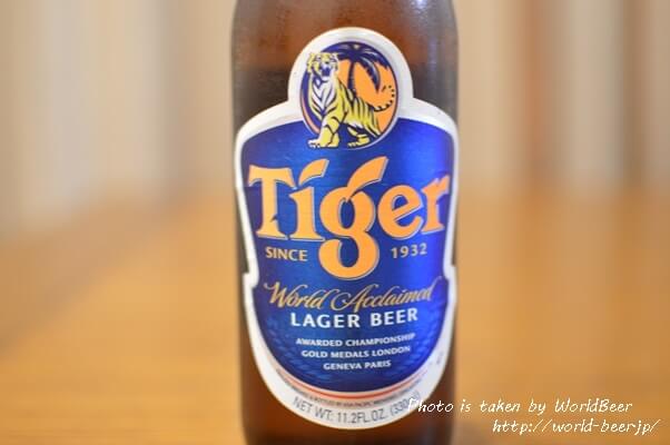 輸入ビール「タイガー」のラベル