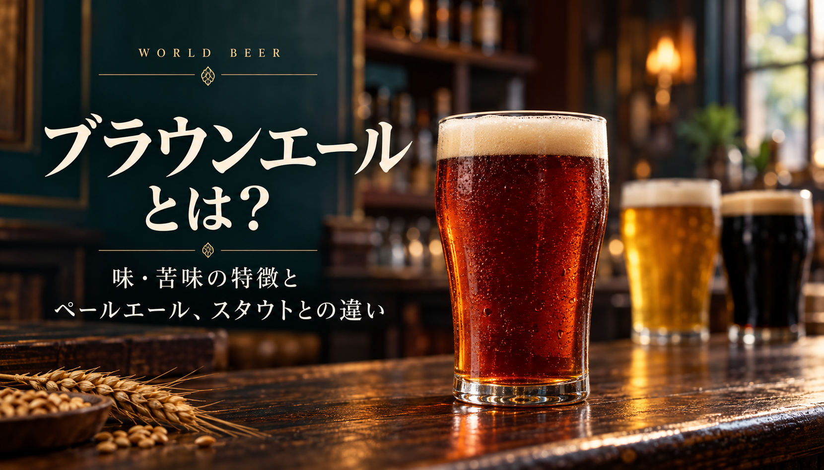 ブラウンエールとは？赤褐色のビールと英国パブをイメージした解説記事の画像