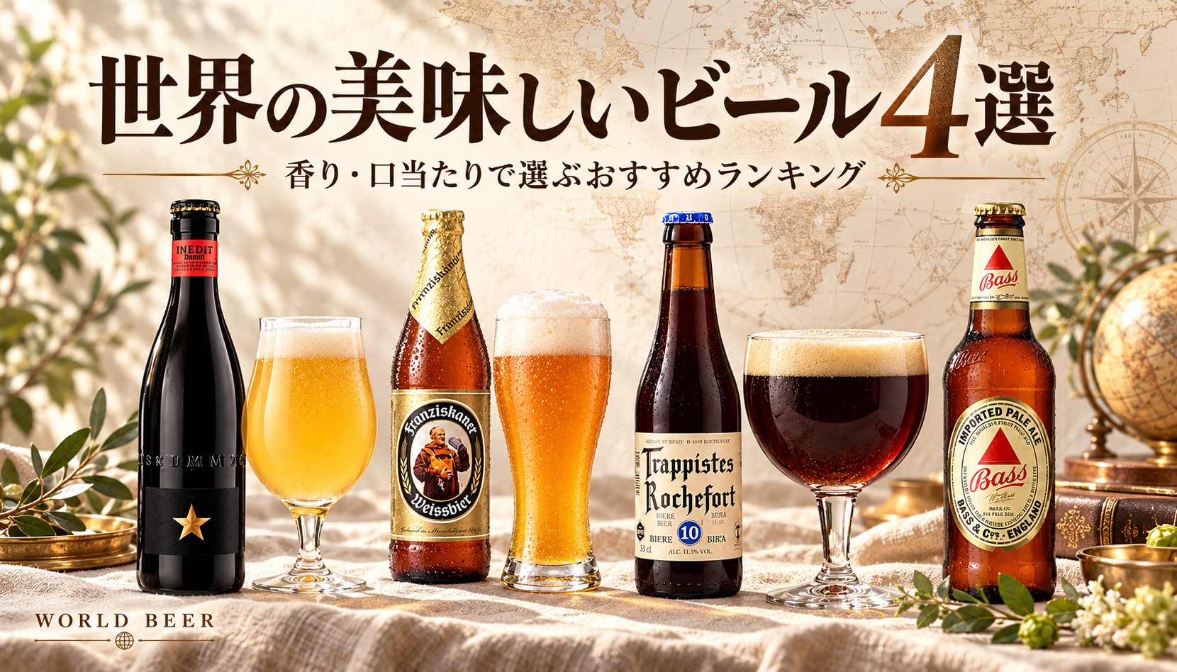 世界の美味しいビール4選|香り・口当たりで選ぶおすすめランキング