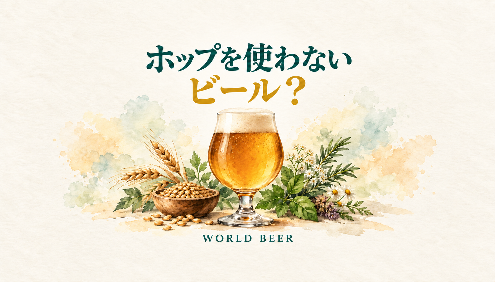 麦芽・ハーブとグラスで表したホップを使わないビールの世界