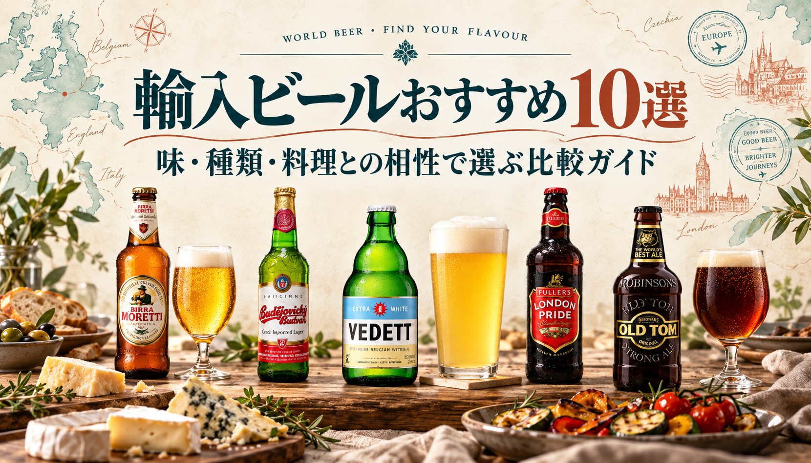 輸入ビールおすすめ10選|味・種類・料理との相性で選ぶ比較ガイド