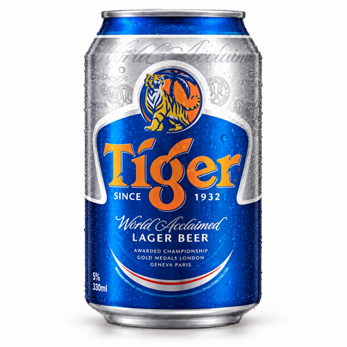 タイガー ビールの缶全体(生成イメージ)